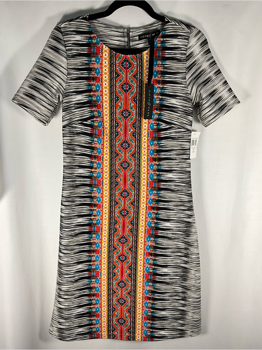 Fifth & Park Dress Size 4 Multicolor Tribal Shift Dress